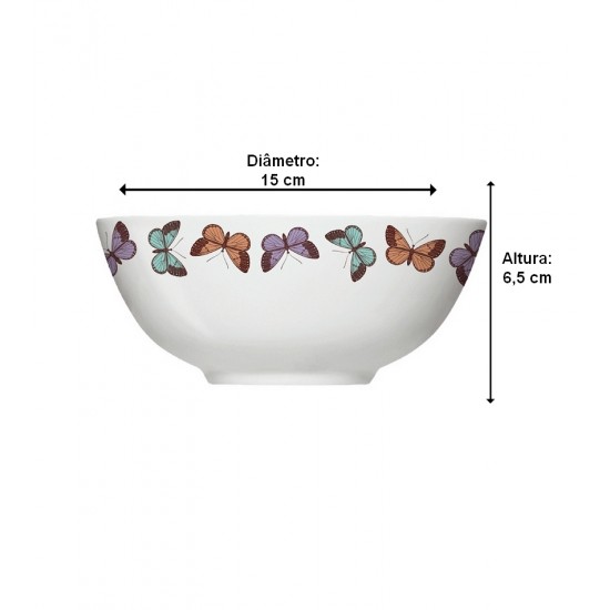 Bowl 15cm 550ml Oriental Milâo Porcelana Germer